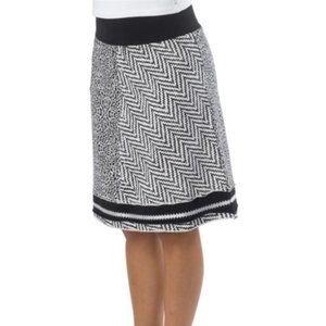 prana Lisette Skirt Womens Black White Mixed Prints size Extra Small